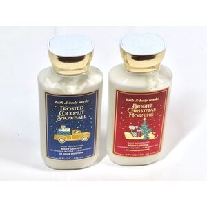 Bath & Body Works Daily Body Lotion Frosted Coconut Snowball + Bright Christmas